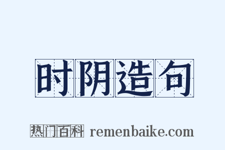 时阴造句是什么意思的图片